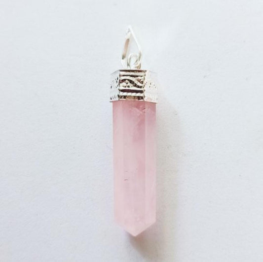 Chakra Healing Rose Quartz Pendent (with chain)