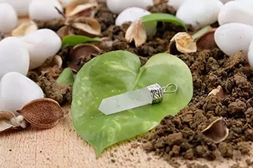 Chakra Healing and Protection Selenite Pencil Pendent for Meditation (with chain)